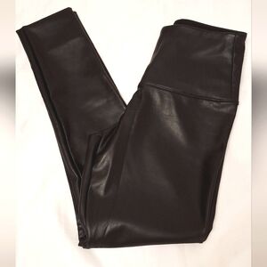 JOE FRESH BLACK FAUX LEATHER LEGGINGS